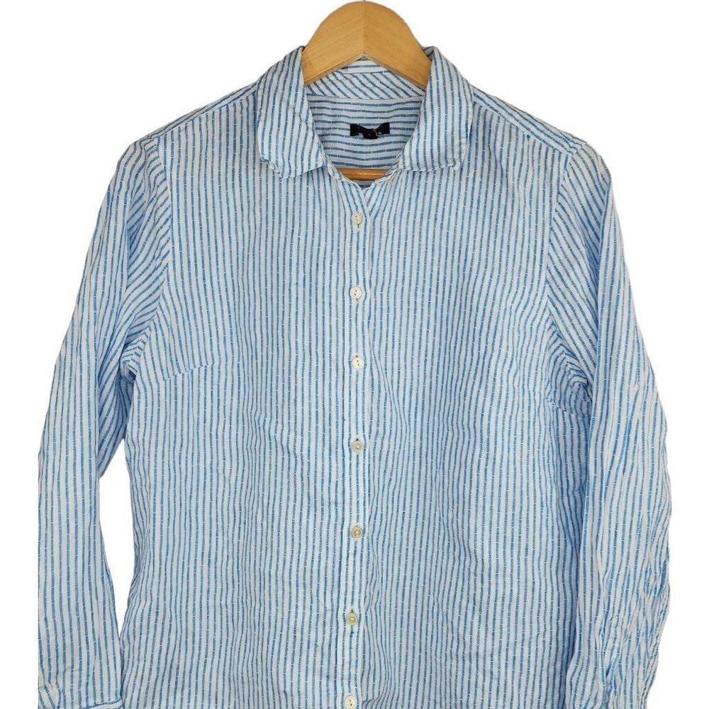 Talbots Striped Button Down Topsize Large - image 2